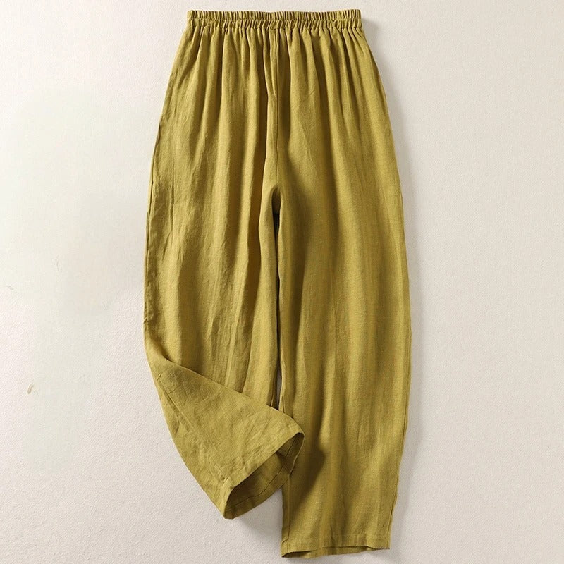 Pantalones de lino Sofia – Diseño italiano 2025