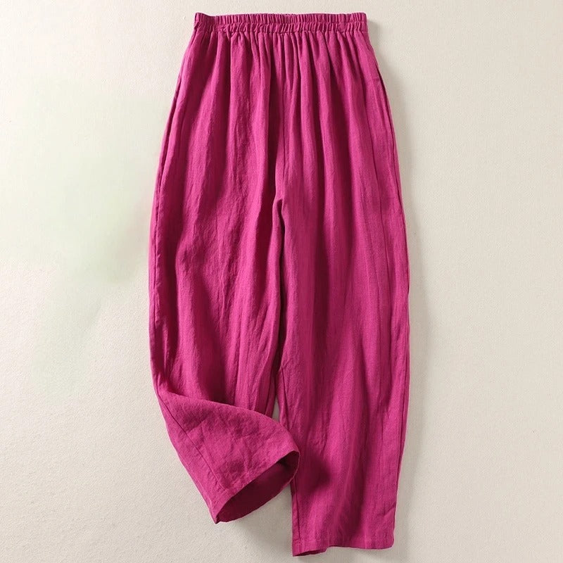 Pantalones de lino Sofia – Diseño italiano 2025