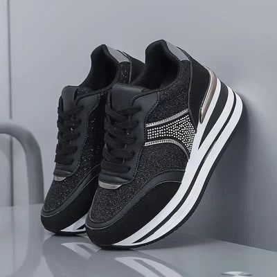 Zapatillas De Tenis De Tacón Con Suela Gruesa Para Mujer