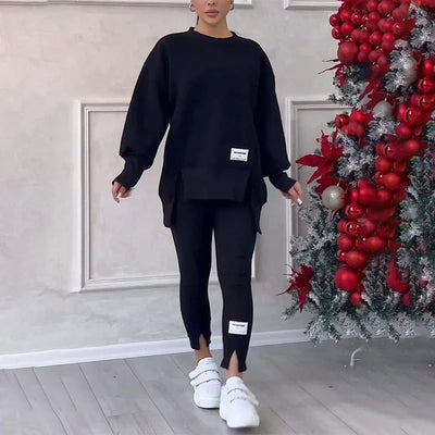 Conjunto Casual De Sudadera Y Leggings Para Mujer