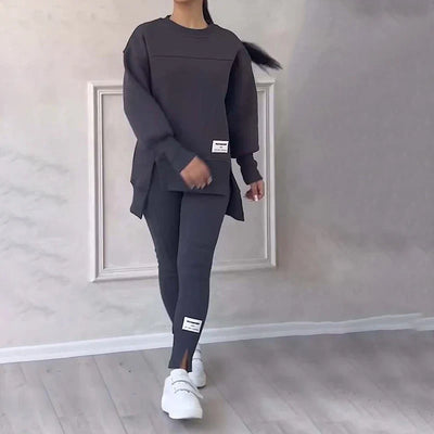 Conjunto Casual De Sudadera Y Leggings Para Mujer