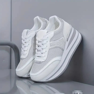 Zapatillas De Tenis De Tacón Con Suela Gruesa Para Mujer
