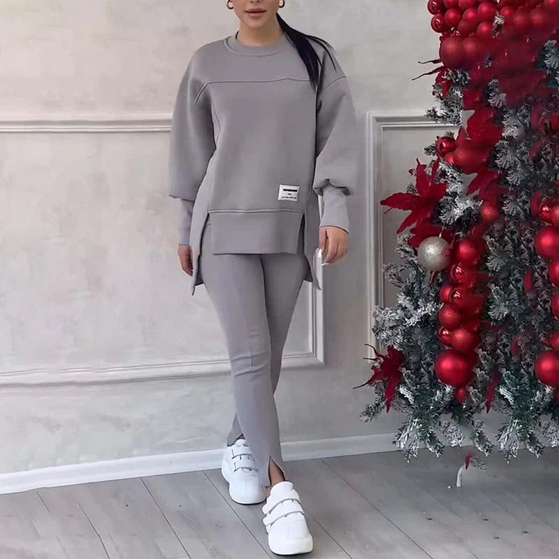 Conjunto Casual De Sudadera Y Leggings Para Mujer