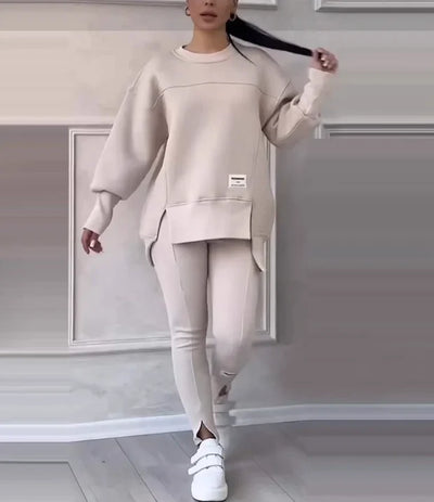 Conjunto Casual De Sudadera Y Leggings Para Mujer